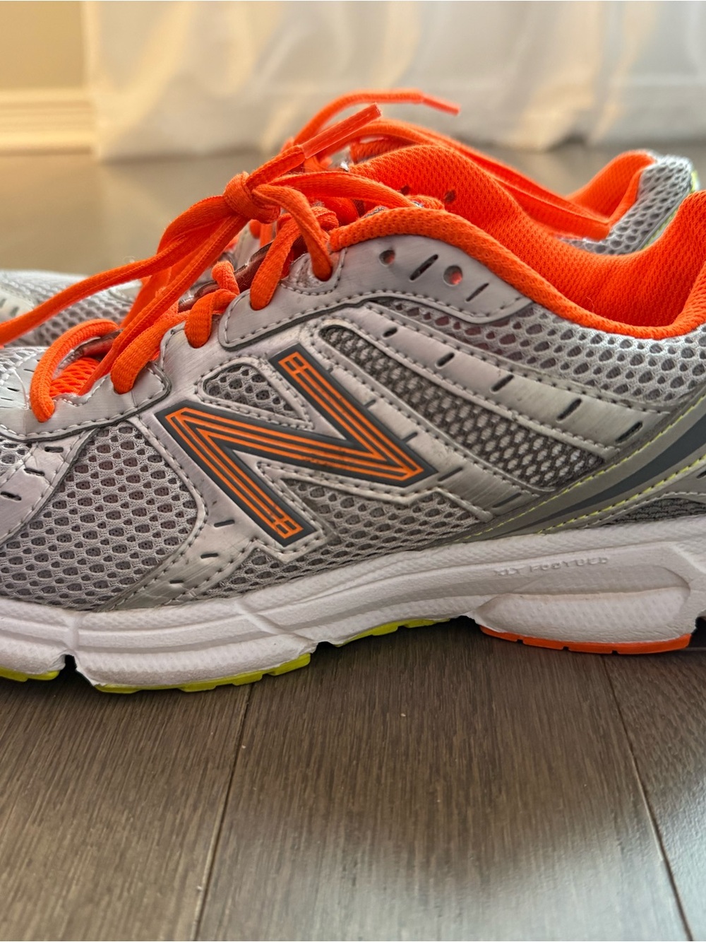 New Balance Gray & Orange Women's Running Sneakers